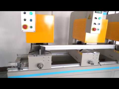 Three Head PVC Window Door Welding Machine 180x3500 Video