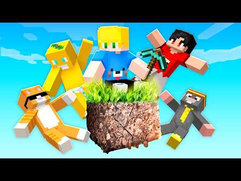 6 Amigos Sobreviveram em um Bloco Realista no Minecraft!
