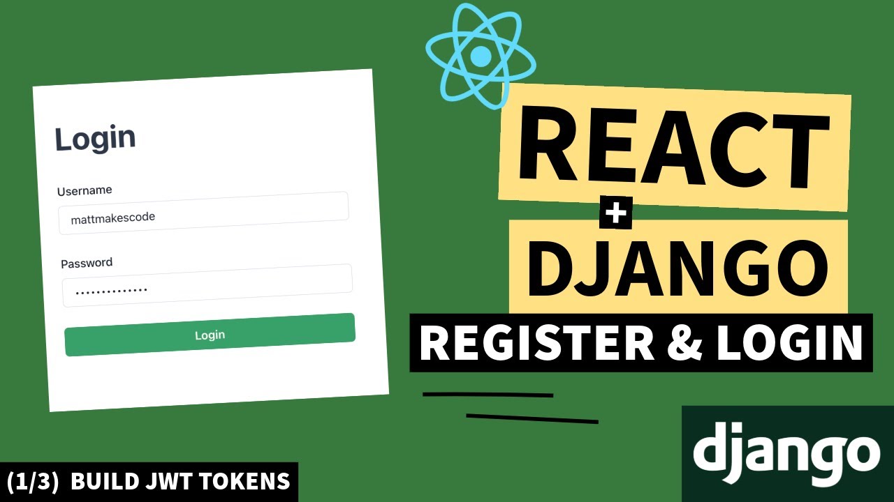 React And Django Secure Authentication #1 | JWT tokens