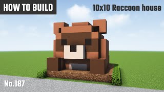 マイクラ建築：かわいいタヌキの家の作り方。10x10ブロックで簡単に。No.187【Minecraft】