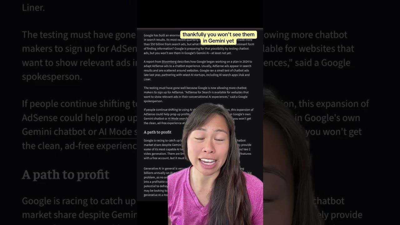 Ads are coming to AI chatbots! Google is testing AdSense for chatbot builders, but thankfully Gemini
