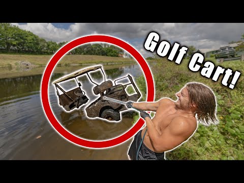 We Found A Stolen Golf Cart Magnet Fishing - Epic Magnet Fishing Recovery Mission