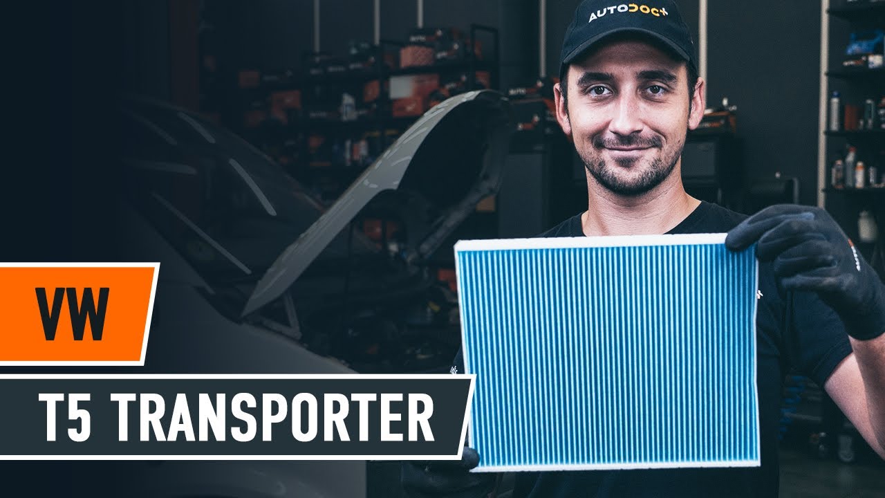 Kaip pakeisti VW T5 Transporter salono filtro - keitimo instrukcija