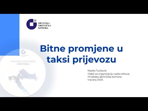Predavanje "Bitne promjene u taksi prijevozu"