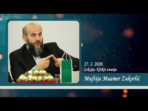 Neobjavljena predavanja Muftije Muamera Zukorlića - Lekcija Efekti znanja od 27. 2. 2020.