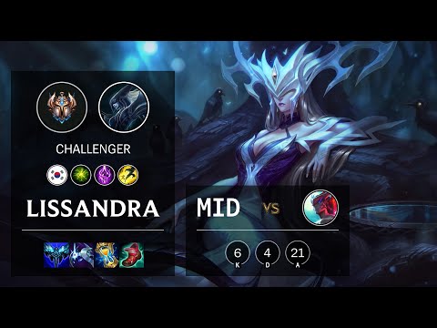 Lissandra Mid vs Yone - KR Challenger Patch 11.23
