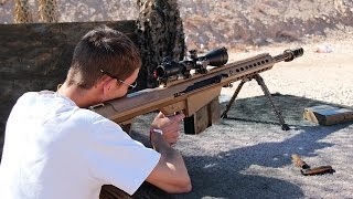 Shooting Las Vegas range: pro gun club _ Barrett M107A1 _ .50 BMG/ 50 cal