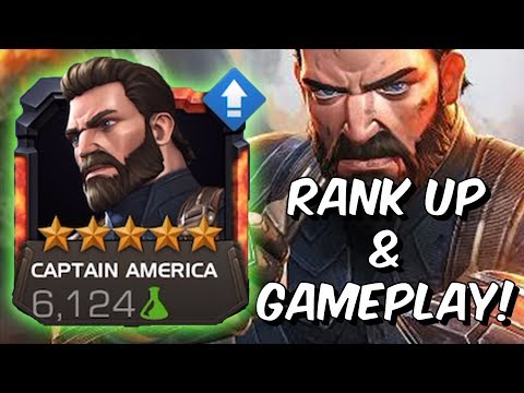 5 Star Captain America Infinity War Rank Up, Abilities & Gameplay - Marvel Contest Of Champions