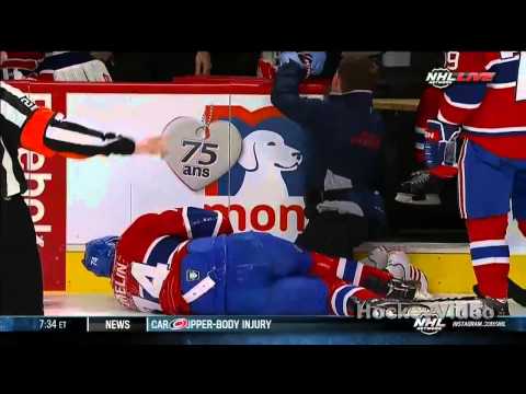 Milan Lucic huge reverse hit on Alexei Emelin . Apr 6, 2013