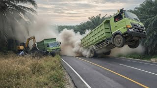 Download lagu Truck Jumping Saat Tarik Truck || Hampir Terjadi Laka Beruntun Di Bukit Kodok mp3