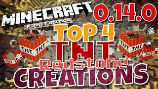 ✔️MCPE 0.14.0 - TOP 4  DEADLY TNT CONTRAPTIONS {REDSTONE} || Rated by POWER (Minecraft PE)