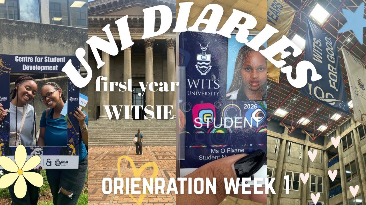 UNI DIARIES| life as a 1st year wits girlie!! orientation week 1