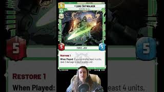Luke Skywalker, Answering the Call - Ashes of the Empire Preview Card Review #starwars #swu