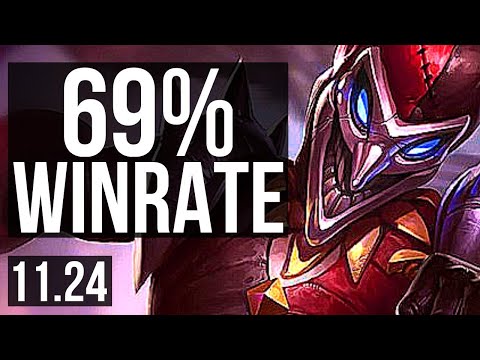 SHACO vs KINDRED (JNG) | 13/1/1, 69% winrate, 8 solo kills, Legendary | KR Master | 11.24