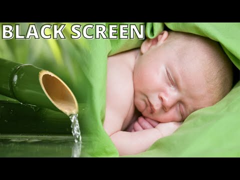 Biały szum wody z bambusa | Dziecko zasypia w 1 minutę | CZARNY EKRAN