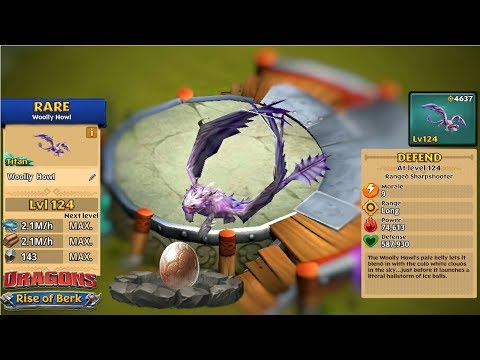 Woolly Howl (Rare Dragon) Max Level 124 - Titan Mode | Dragons: Rise of Berk