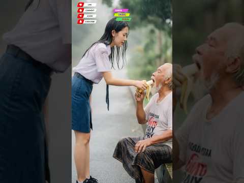 Sharing Banana from the rural garden! heavy rain in village life #rainyday #fyp #heavyrain