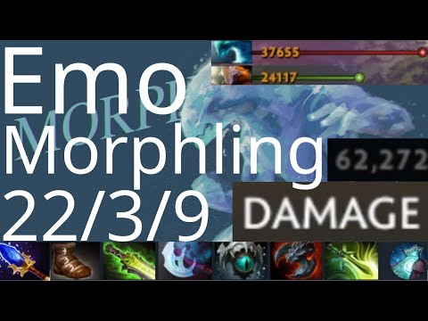 Emo Morphling, Taiga Nyx vs Ember, Juggernaut, Magnus - 62K vs 32K dmg - dota2