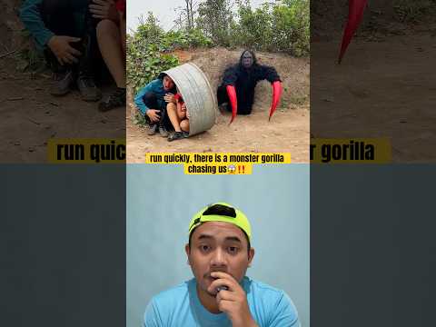 Run quickly, there is a monster gorilla chasing us‼️ WildGirlSpider
