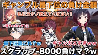 ギャンブルランキング最下位の〇〇さんの負け金額がとんでもなくて爆笑する如月れん【切り抜き/如月れん/橘ひなの/kamito/ありさか/ごっちゃんマイキー/にじさんじ/CR/雑談/ぶいすぽ/RUST】