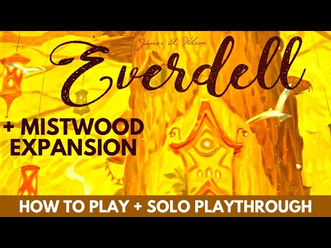 Everdell Board Game with Mistwood Expansion | Solo How to Play | Full Solo Playthrough