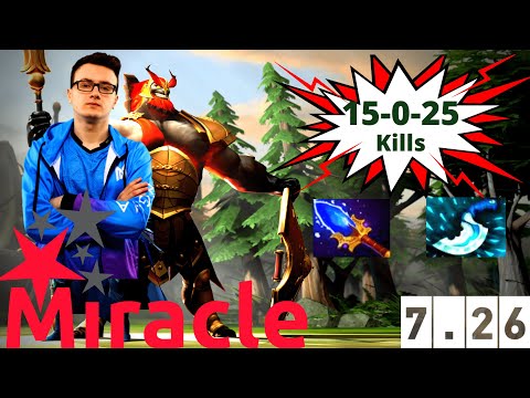 MIRACLE (NIGMA) HOW PLAY MARS ON MID Patch 7.26 ? / Dota 2 Replay Pro