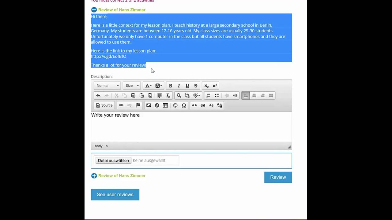Peer Review Walkthrough