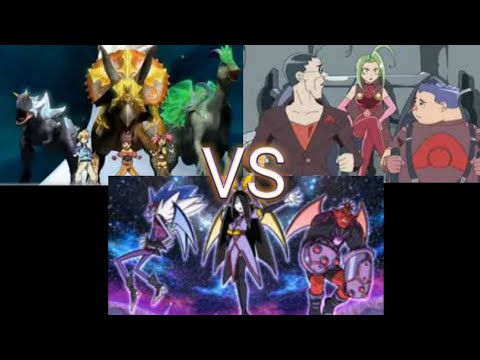 Dinosaur king D-team VS Alpha gang VS space pilot AMV #dinosaur king