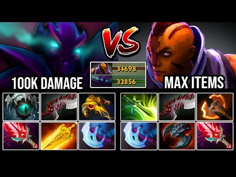 EPIC CARRY BATTLE!!! 100K DAMAGE SPECTRE VS MAX SLOTTED PRO ANTI MAGE DOTA 2