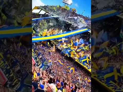 "Recibimiento de Boca Juniors en La Bombonera en el Superclásico del fútbol argentino vs River Plate" Barra: La 12 &bull; Club: Boca Juniors