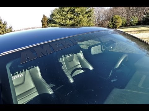 2013 Ford Mustang GT American Muscle Matte Black Windshield Banner Installed!