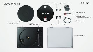 Video thumbnail for How to use PS-HX500: Assembling the turntable by Sony