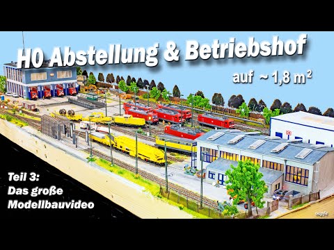 Large model making video for the H0 loco parking with depot