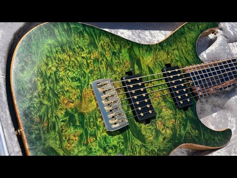 Grainger Guitars  Apollo 7 String, Lizard Green Seven String image 23