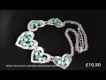 Silver Heart Necklace With Blue Stone