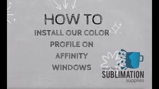 Install Affinity Color Profile