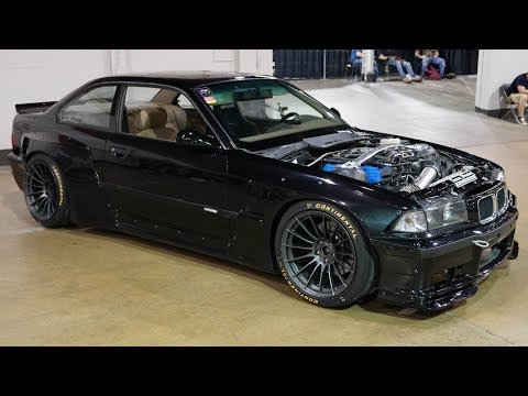 Wide Body Pandem Rocket Bunny E36 M3 With a 5.0l Ford "Coyote" V8 Engine Swap! [4K]