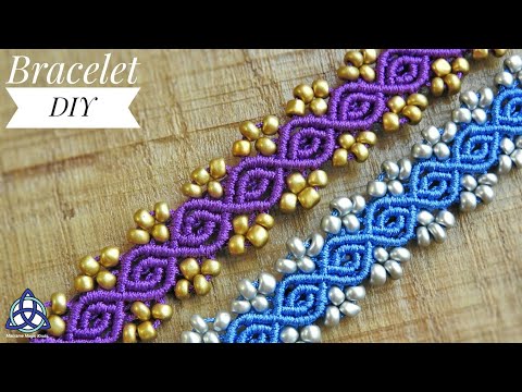 Macrame Bracelet with Beads Tutorial Easy Jewelry Making