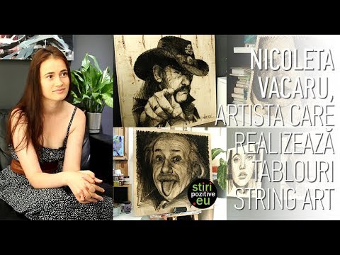 Nicoleta Vacaru, artista care realizează tablouri string art