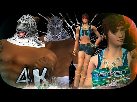 King ( White Tiger )  & Julia ( Nina 3p style & moves Tekken Tag Remastered UHD 4K 60 FPS 