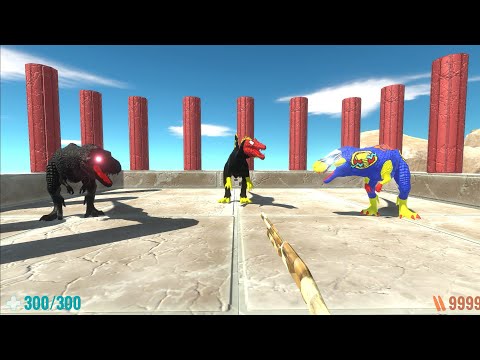 FPS DEATH FALL vs BATSPIDERMAN SPINO - Animal Revolt Battle Simulator ARBS