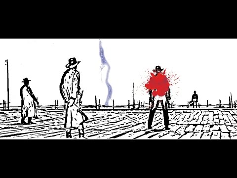 Top 3 Western Movie Gunfights Shootout Montage-Sin City Movie Art Style Marv