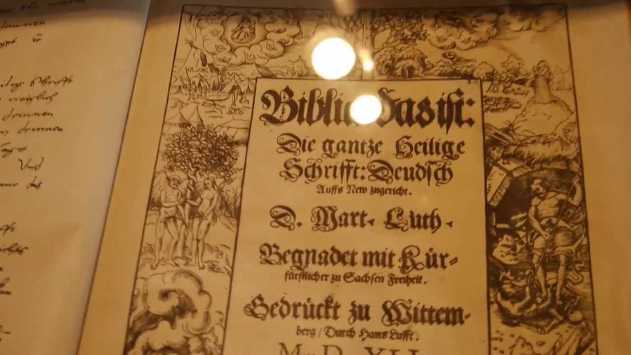 Martin Luther Room in the Worms Museum: Bibles and Pamphlets