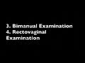 Bimanual And Rectovaginal Examination