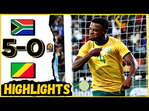 South Africa trashing Congo 5-0 in AFCON Qualifiers Extended Highlights