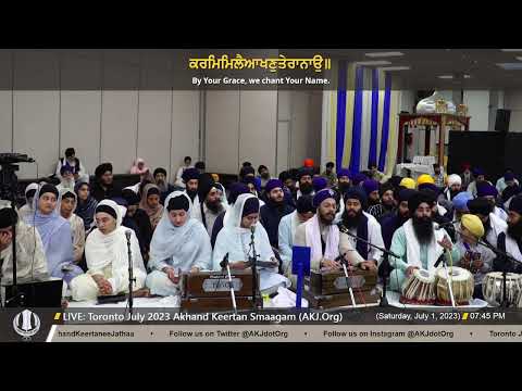 104 Bhai Paramvir Singh Jee Vancouver @ Raensabaayee Keertan Toronto July2023 Akhand Keertan Smaagam