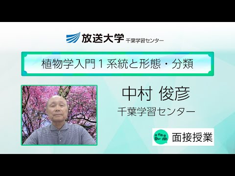 植物学入門１系統と形態・分類（千葉学習センター）／中村　俊彦（東京大学大学院農学特定支援員）