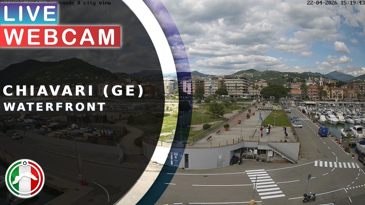 Live webcam view of Chiavari Promenade and Marina View