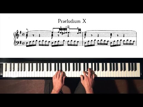 Bach Prelude and Fugue No.10 (legato) Well Tempered Clavier, Book 1 with Harmonic Pedal