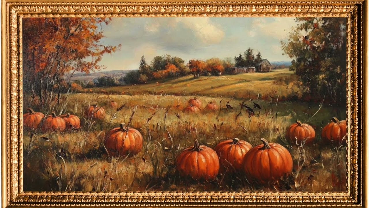 4K Frame TV Art | Autumn Pumpkin Harvest | Autumn Screensaver | Frame TV Hack | Pumpkin Harvest